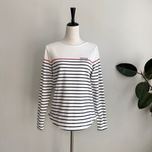 Fat Face Classic Breton Striped Portland T-Shirt Size 8